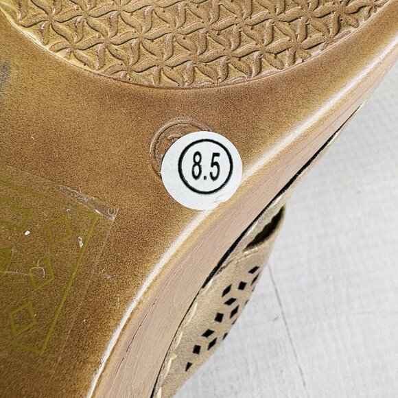 GC Women ODELIA  Bronze Lazer Slip On Wedge Lightweight  Sandals Shoes Size 8.5 - Picture 13 of 16